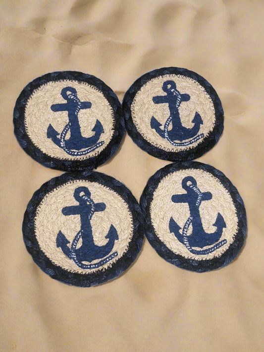 Anchor Coasters - set of 4