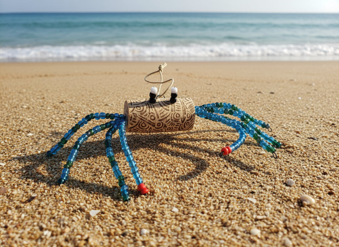 crab cork ornament