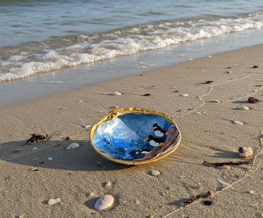 Hand Painted Mini Clam Shell